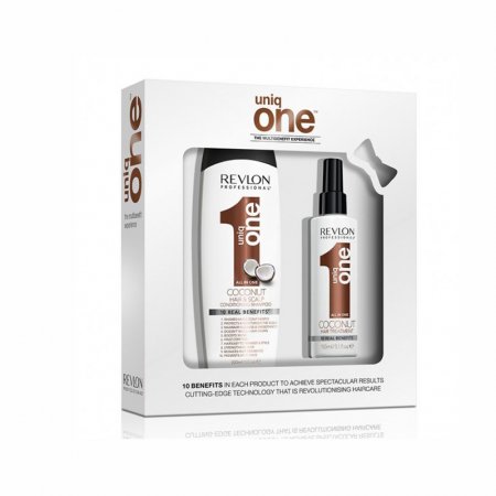 Revlon Uniq One Coconut Hair Treatment 150ml & Conditioning & Scalp Shampoo 300ml
